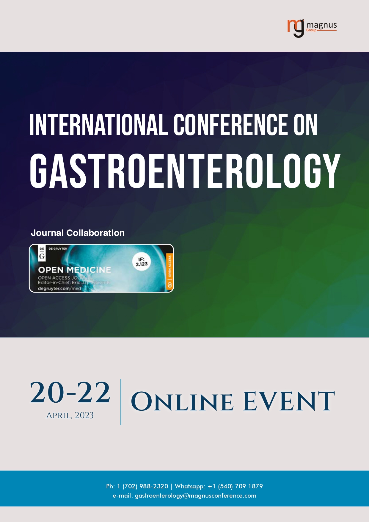 International Conference on Gastroenterology | Virtual Event Book